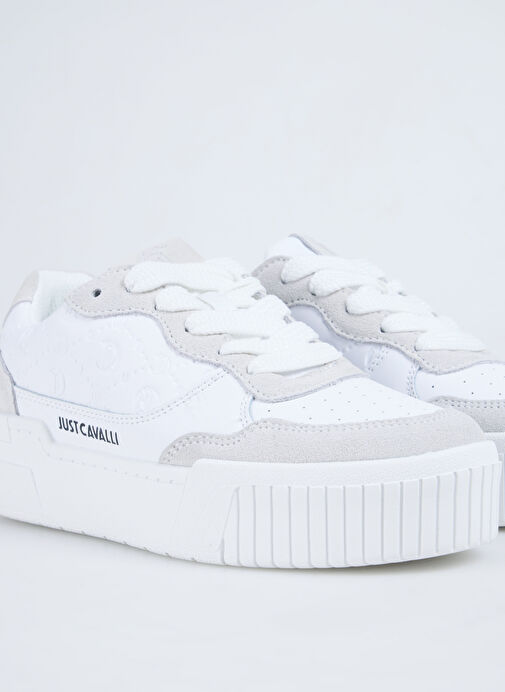 Just Cavalli Beyaz Kadın Deri Sneaker 78RA3ST3 - Görsel 6