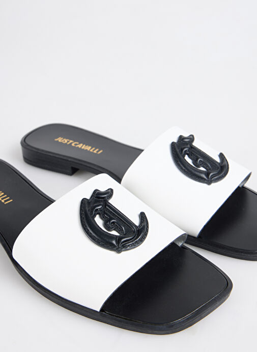 Just Cavalli Beyaz Kadın Terlik 78RA3S93 - Görsel 6