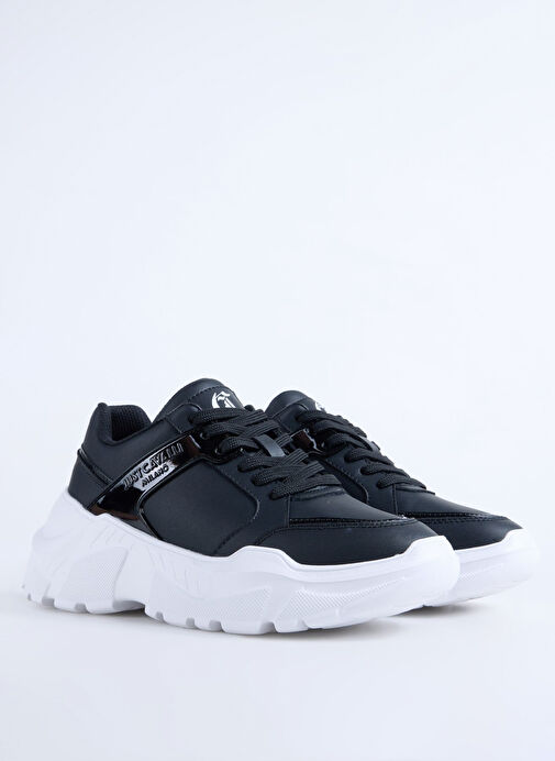 Just Cavalli Siyah Kadın Deri Sneaker 78RA3SL9 - Görsel 3