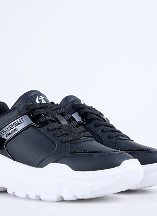 Just Cavalli Siyah Kadın Deri Sneaker 78RA3SL9 - Görsel 6