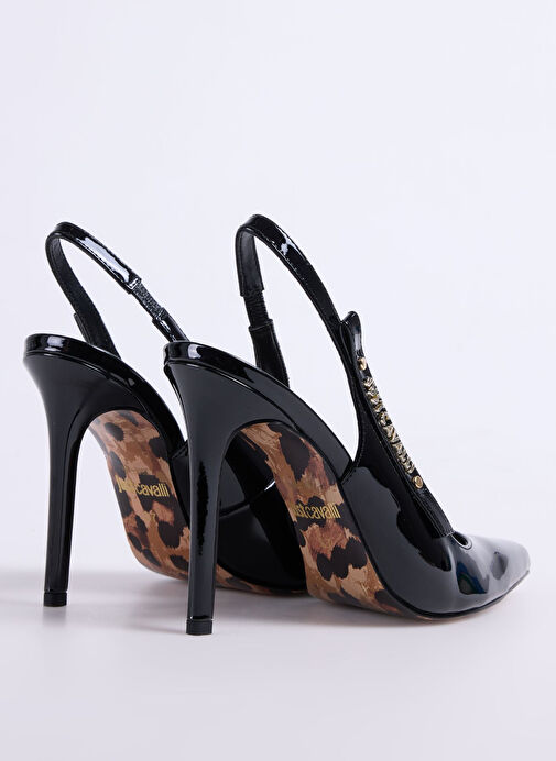 Just Cavalli Siyah Kadın Topuklu Ayakkabı 78RA3S02 - Görsel 4
