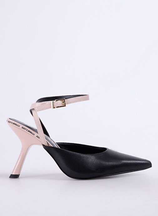 Just Cavalli Siyah Kadın Deri Topuklu Ayakkabı 78RA3S09 - Görsel 2