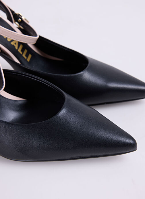 Just Cavalli Siyah Kadın Deri Topuklu Ayakkabı 78RA3S09 - Görsel 3