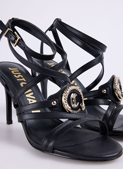 Just Cavalli Siyah Kadın Topuklu Ayakkabı 78RA3S34 - Görsel 6