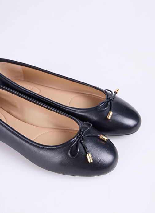 Lauren Ralph Lauren Siyah Kadın Deri Babet - Görsel 6