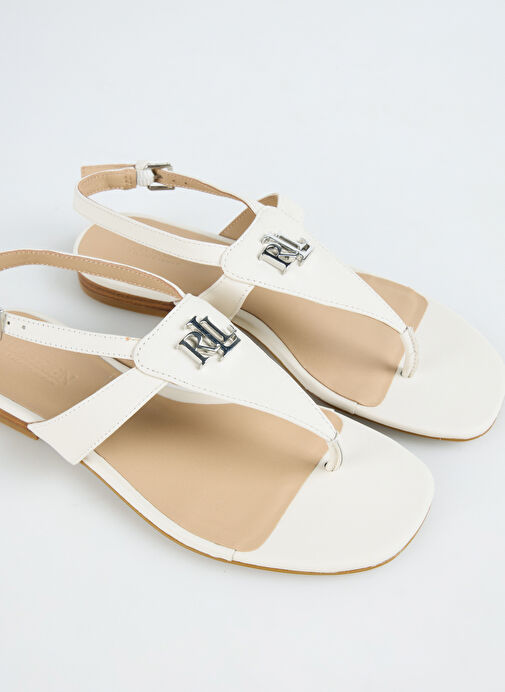 Lauren Ralph Lauren Beyaz Kadın Sandalet 802959146009 - Görsel 6
