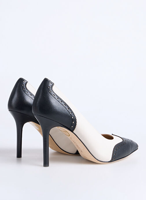 Lauren Ralph Lauren Beyaz Kadın Deri Topuklu Ayakkabı 802966870001 - Görsel 4