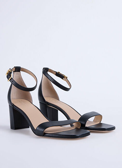 Lauren Ralph Lauren Siyah Kadın Deri Topuklu Ayakkabı 802927949001 - Görsel 3