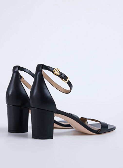 Lauren Ralph Lauren Siyah Kadın Deri Topuklu Ayakkabı 802927949001 - Görsel 4