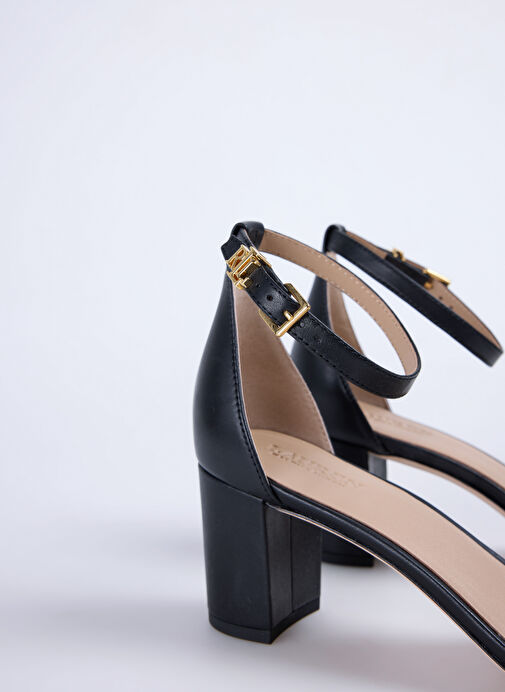 Lauren Ralph Lauren Siyah Kadın Deri Topuklu Ayakkabı 802927949001 - Görsel 6