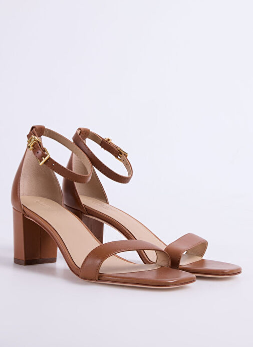 Lauren Ralph Lauren Taba Kadın Deri Topuklu Ayakkabı 802927949002 - Görsel 3