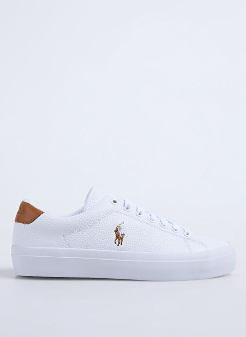 Polo Ralph Lauren Beyaz Kadın Deri Sneaker LONGWOOD - Görsel 2