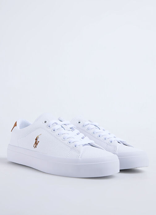 Polo Ralph Lauren Beyaz Kadın Deri Sneaker LONGWOOD - Görsel 3