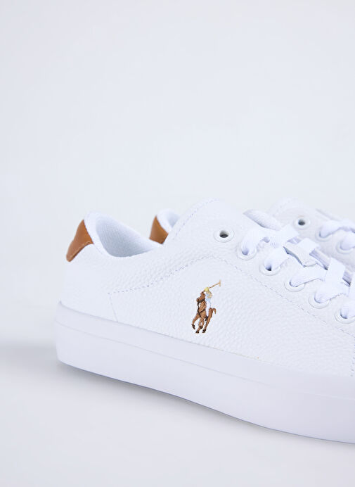 Polo Ralph Lauren Beyaz Kadın Deri Sneaker LONGWOOD - Görsel 6