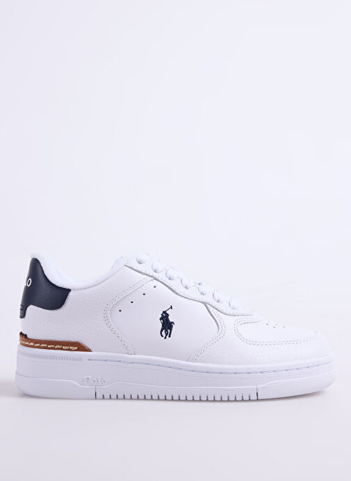 Polo Ralph Lauren Beyaz Kadın Deri Sneaker MASTERS COURT - Görsel 2