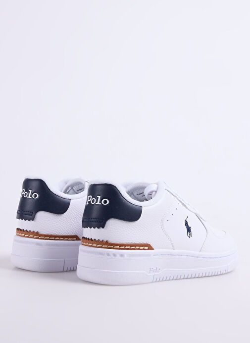 Polo Ralph Lauren Beyaz Kadın Deri Sneaker MASTERS COURT - Görsel 4