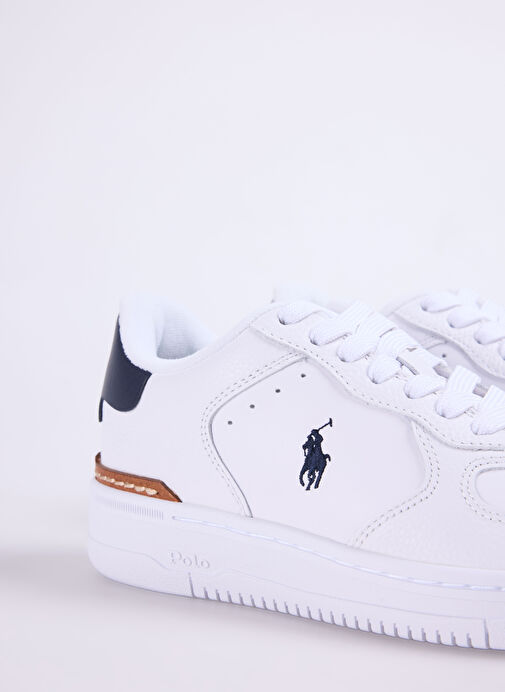 Polo Ralph Lauren Beyaz Kadın Deri Sneaker MASTERS COURT - Görsel 6
