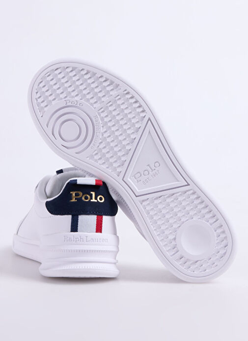Polo Ralph Lauren Beyaz Kadın Deri Sneaker HERITAGE COURT - Görsel 5