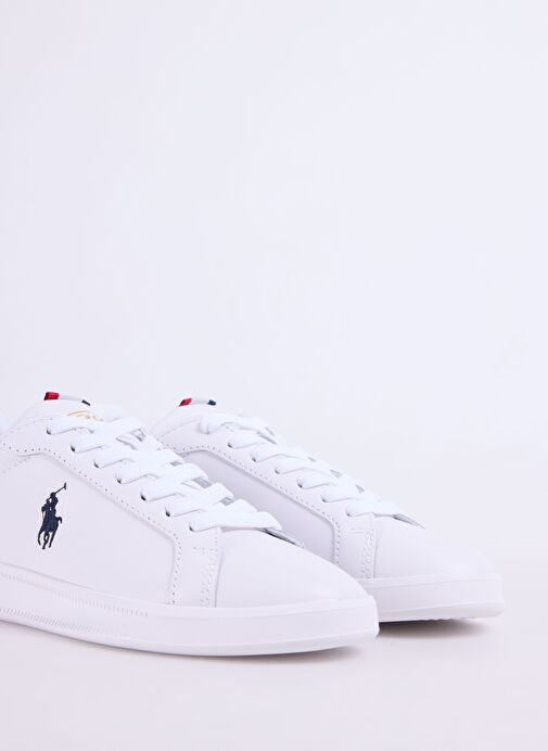 Polo Ralph Lauren Beyaz Kadın Deri Sneaker HERITAGE COURT - Görsel 6