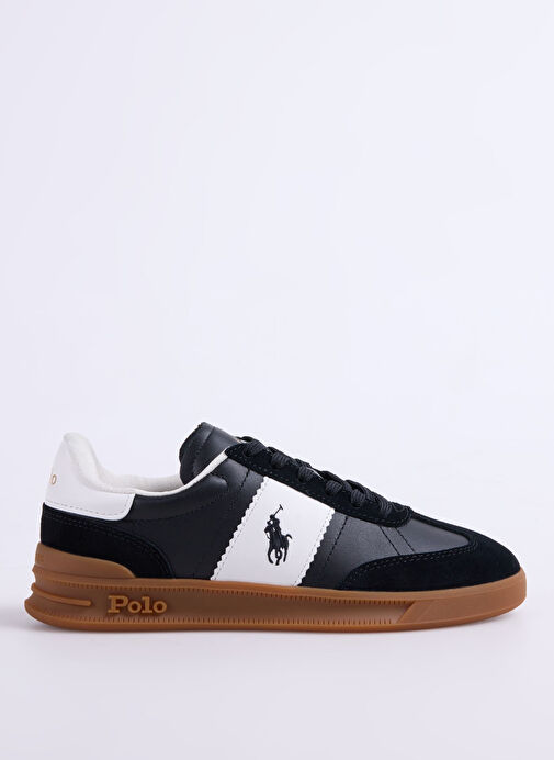 Polo Ralph Lauren Siyah Kadın Deri Sneaker HRT AERA PP - Görsel 2