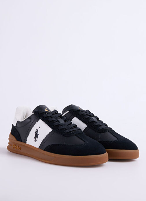 Polo Ralph Lauren Siyah Kadın Deri Sneaker HRT AERA PP - Görsel 3