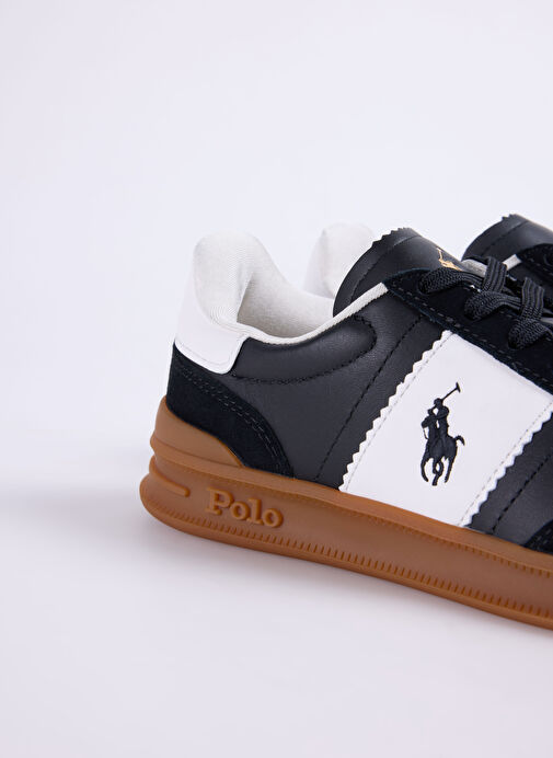 Polo Ralph Lauren Siyah Kadın Deri Sneaker HRT AERA PP - Görsel 6