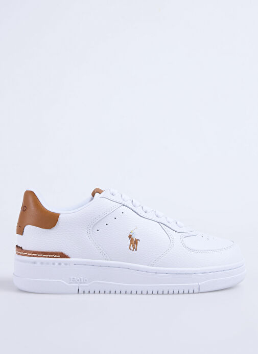 Polo Ralph Lauren Beyaz Kadın Deri Sneaker MASTERS COURT - Görsel 2