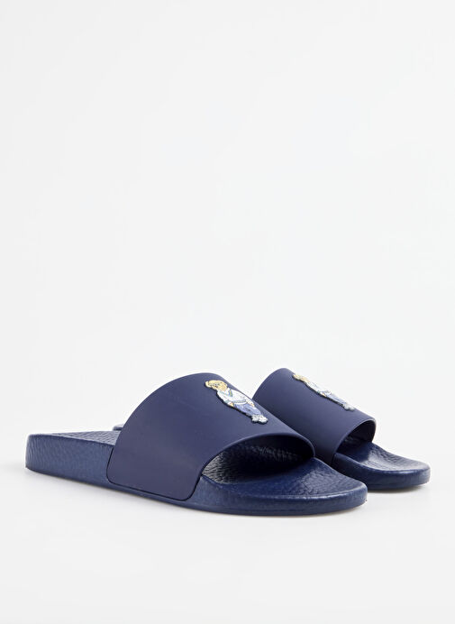 Polo Ralph Lauren Lacivert Kadın Terlik POLO SLIDE - Görsel 3