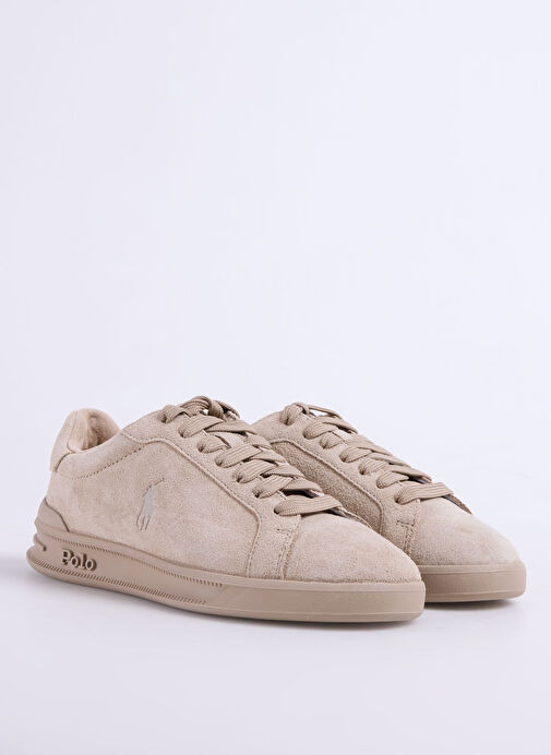 Polo Ralph Lauren Bej Kadın Deri Sneaker HERITAGE COURT - Görsel 3