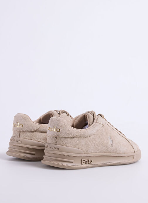Polo Ralph Lauren Bej Kadın Deri Sneaker HERITAGE COURT - Görsel 4