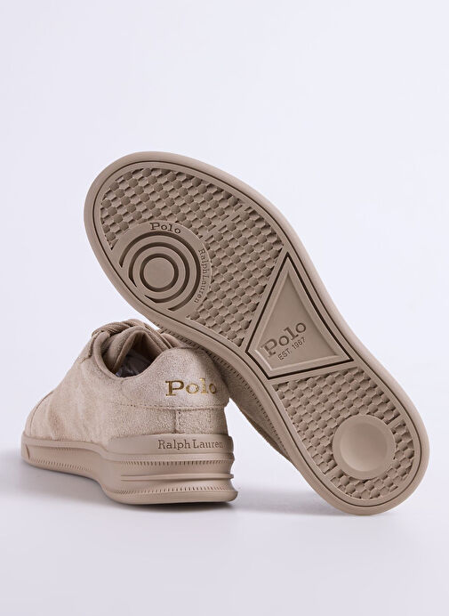 Polo Ralph Lauren Bej Kadın Deri Sneaker HERITAGE COURT - Görsel 5