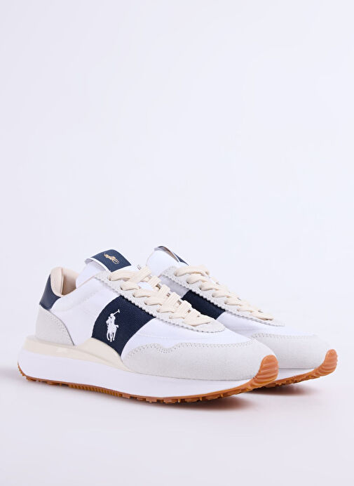 Polo Ralph Lauren Beyaz Kadın Deri Sneaker TRAIN 89 - Görsel 3