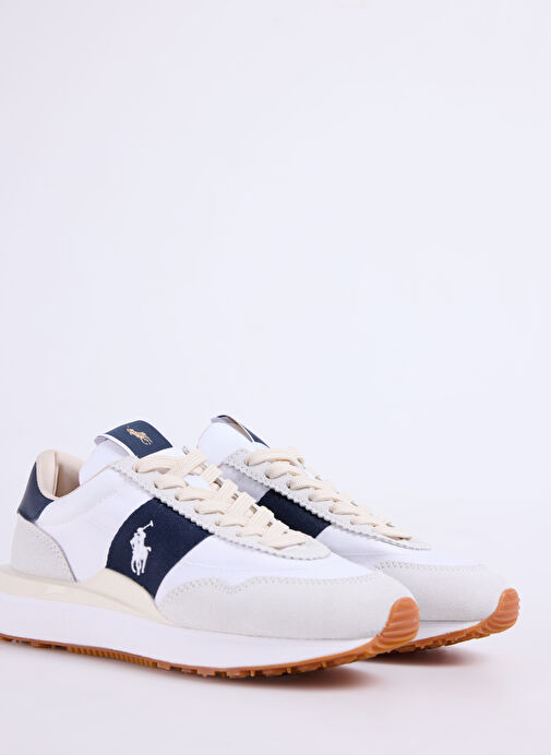 Polo Ralph Lauren Beyaz Kadın Deri Sneaker TRAIN 89 - Görsel 6