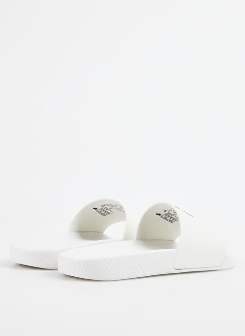 Polo Ralph Lauren Beyaz Kadın Terlik POLO SLIDE - Görsel 4