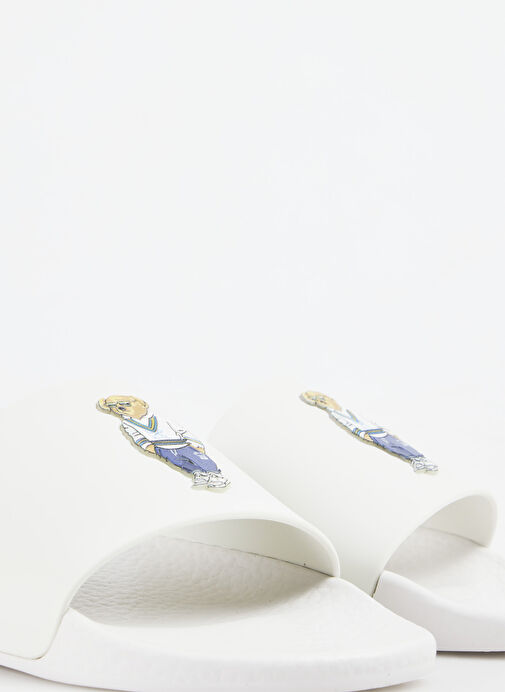 Polo Ralph Lauren Beyaz Kadın Terlik POLO SLIDE - Görsel 6