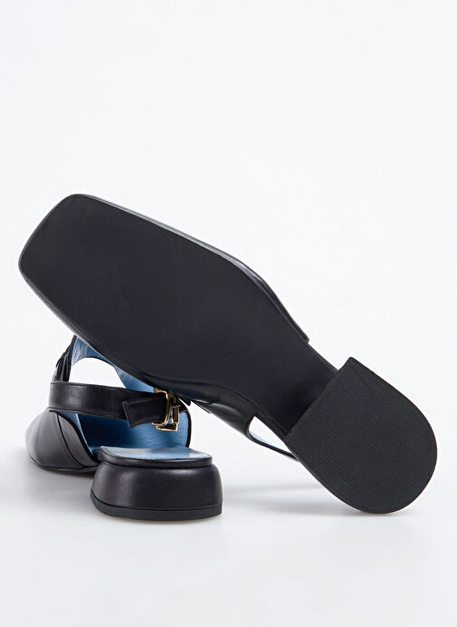 Hiva Atelier Siyah Kadın Deri Babet - Görsel 5