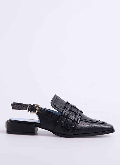 Hiva Atelier Siyah Kadın Deri Loafer HV110321105 - Görsel 2