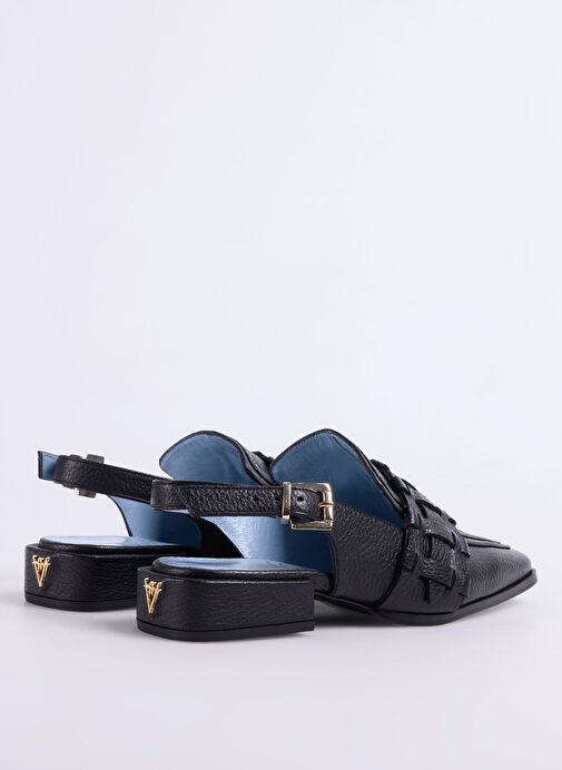 Hiva Atelier Siyah Kadın Deri Loafer HV110321105 - Görsel 4