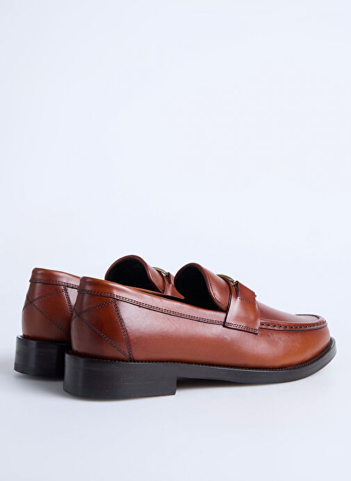 Valentino Kahverengi Erkek Deri Klasik Ayakkabı 92V13503VIT060-CLSC - Görsel 4