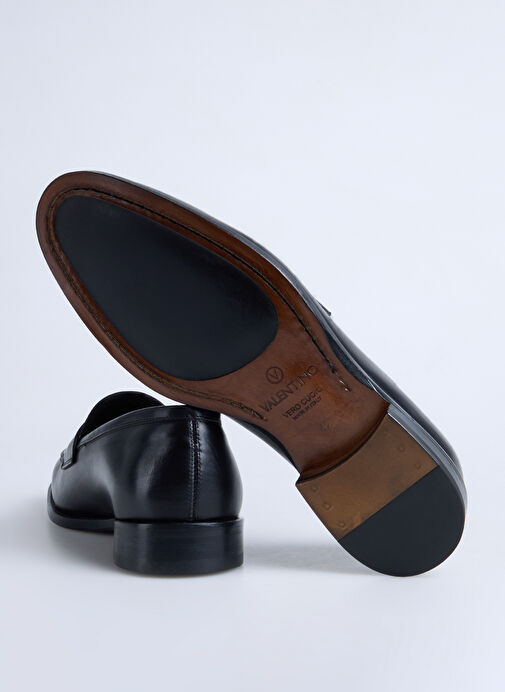 Valentino Siyah Erkek Deri Klasik Ayakkabı 92V41404VIT550-CLSC - Görsel 5