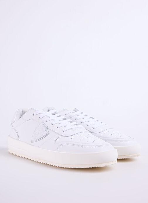 Philippe Model Beyaz Erkek Deri Sneaker NICE LOW MAN - Görsel 3