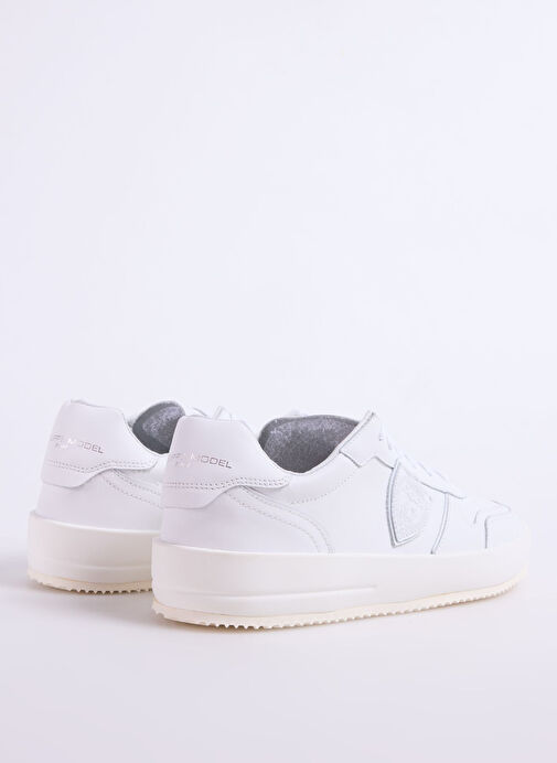 Philippe Model Beyaz Erkek Deri Sneaker NICE LOW MAN - Görsel 4