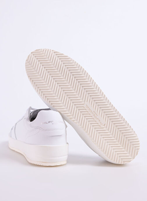 Philippe Model Beyaz Erkek Deri Sneaker NICE LOW MAN - Görsel 5
