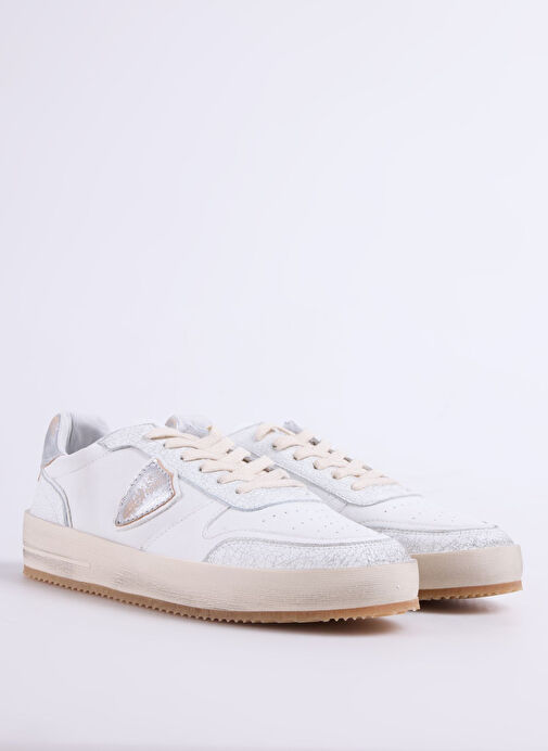 Philippe Model Beyaz Erkek Deri Sneaker NICE LOW MAN - Görsel 3