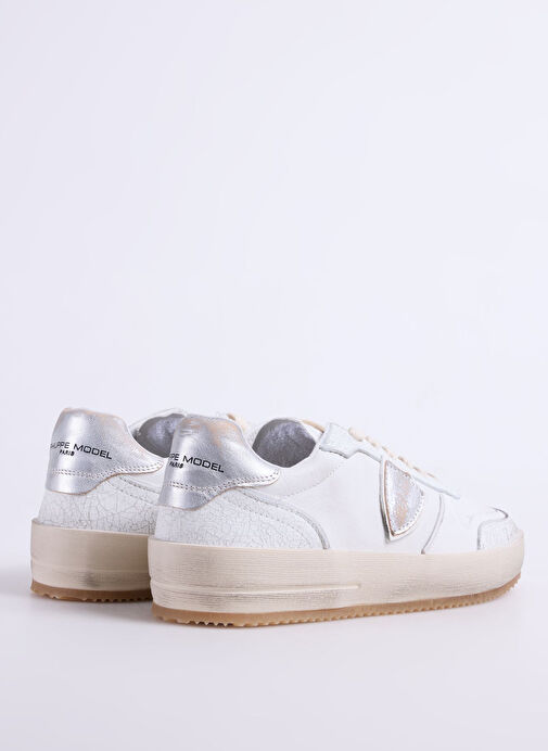 Philippe Model Beyaz Erkek Deri Sneaker NICE LOW MAN - Görsel 4