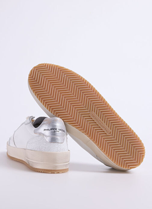 Philippe Model Beyaz Erkek Deri Sneaker NICE LOW MAN - Görsel 5
