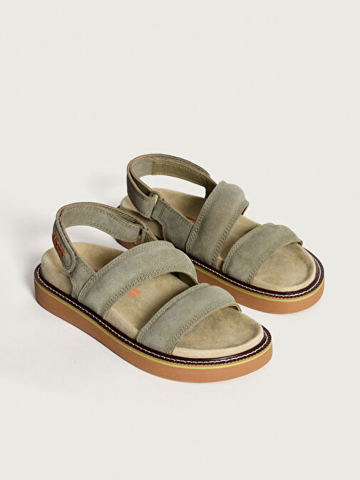 Hoff Haki Kadın Deri Sandalet 12412004 - Görsel 3