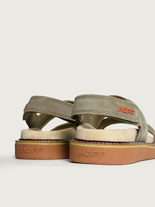 Hoff Haki Kadın Deri Sandalet 12412004 - Görsel 4