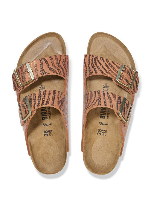 Birkenstock Kahverengi Kadın Deri Terlik ARIZONA BF ANIMAL PRINT - Görsel 4