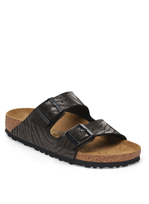 Birkenstock Siyah Kadın Deri Terlik ARIZONA BF ANIMAL PRINT - Görsel 3